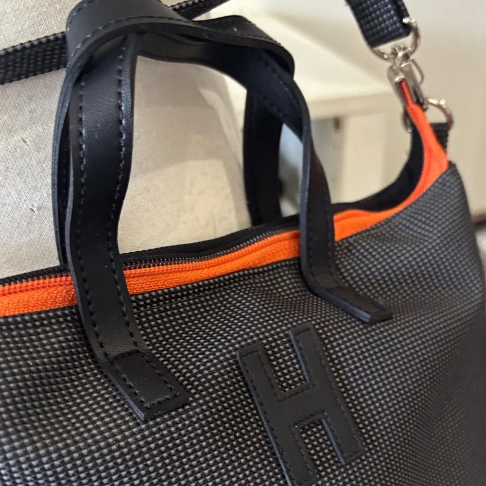 Stylish Black and Orange Baby Bag